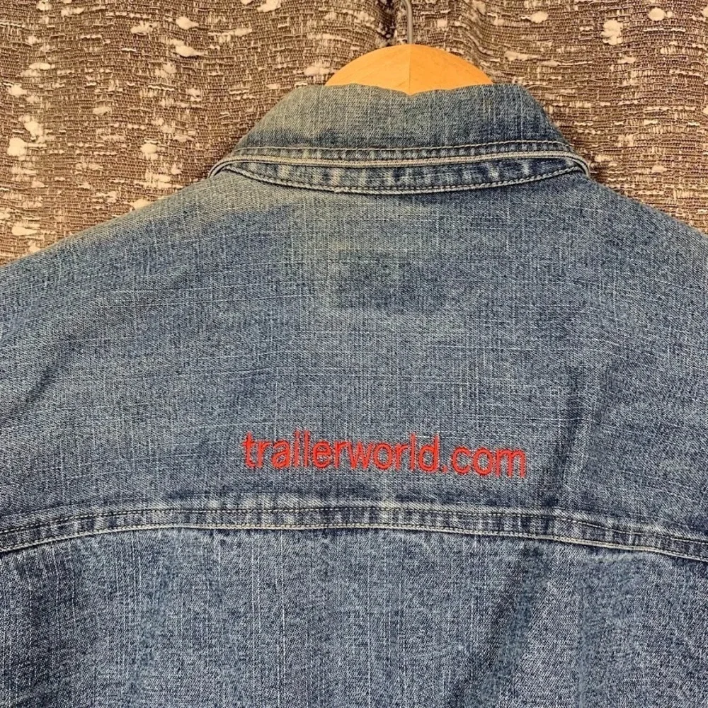 Vtg 80s Levis Denim Shirt Medium America Original Sweater Tag Trailerworld Promo